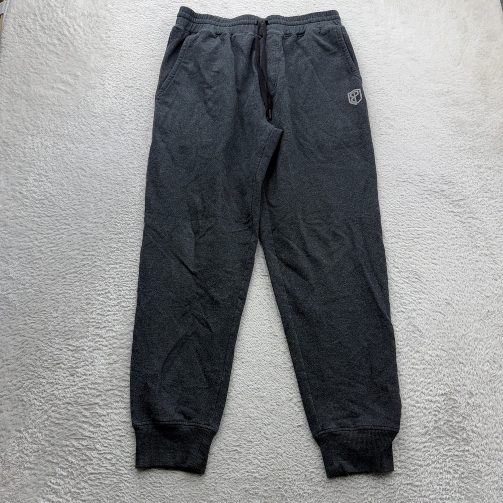 Born Primitive Mens Charcoal Gray Cotton Fleece Jogger Sweatpants Size M